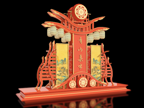 New Chinese Stage Art Display Lantern Stage