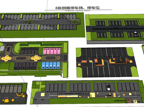 New energy charging parking lot