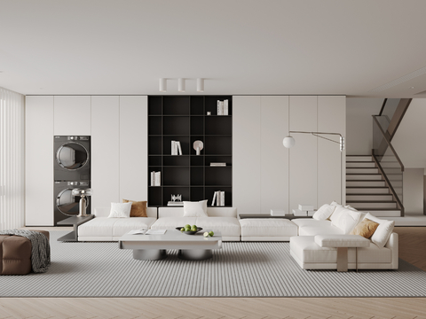 Modern Minimalist Villa Living Room