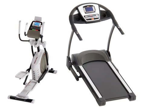 modern treadmill elliptical machine fitness equipment