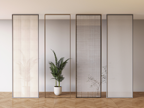 Neo-Chinese Style Lint Glass Partition Changhong Glass Screen