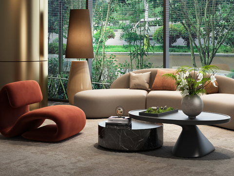 Modern lounge area sofa Reception leisure sofa