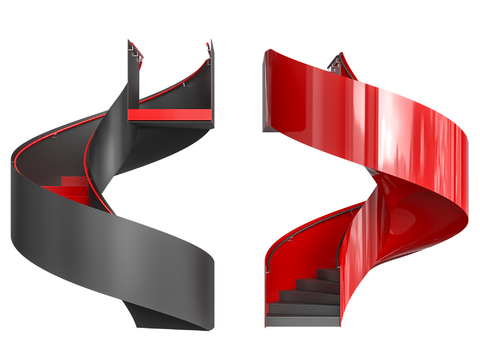 modern revolving staircase handrail staircase