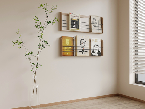 Modern Newspaper Shelf Bookshelf Wall Decorations