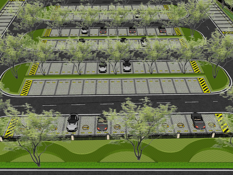 New energy charging parking lot