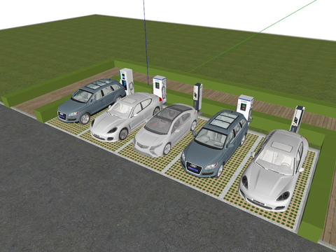 New energy charging pile parking lot free