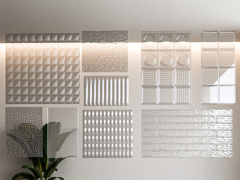 Glass partition glass brick screen