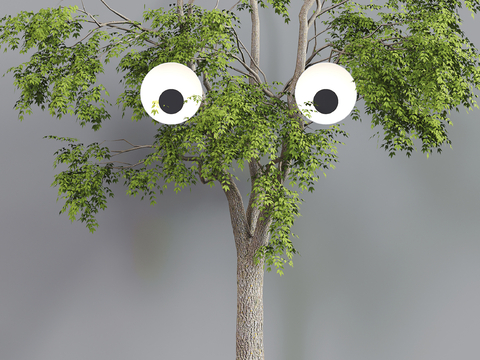 Modern moving eyes lamp tree