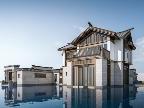 New Chinese Villa Exterior Single-family Villa