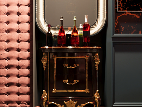 American Style Entrance Cabinet Wine Cabinet Side Cabinet Low Cabinet