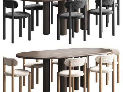 Modern Oval Dining Table and Chair Dining Table and Chair