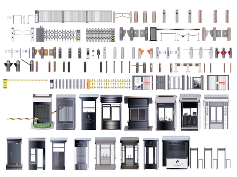 Booth gate gate railing gate guard box