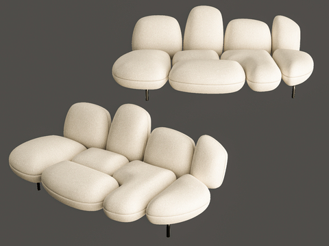 Cloud Sofa Tofu Block Sofa Multi-Person Sofa