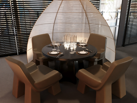 Italian Dining Table and Chair