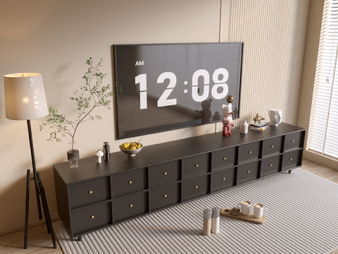 Modern Black TV Cabinet