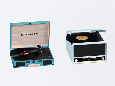 Modern Retro Old Record Player Phonograph Sound