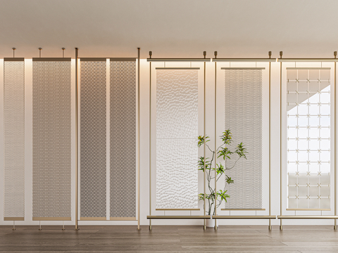 Water corrugated glass partition