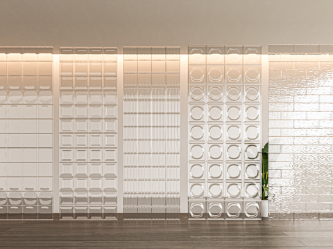 Glass partition glass brick partition screen