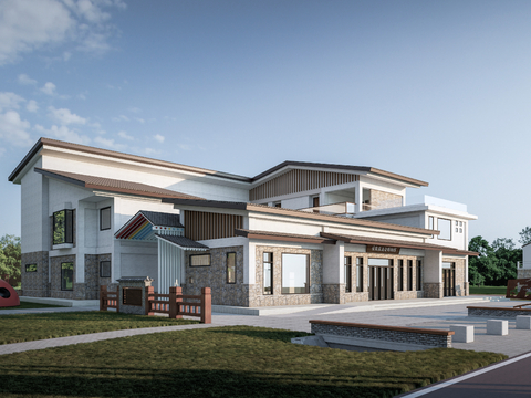 Exterior Building Rural Retirement Home Building