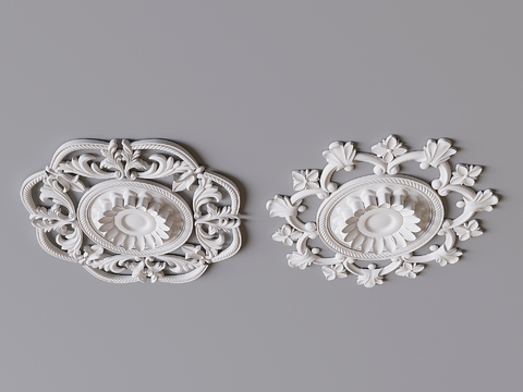 French carved plaster lamp tray