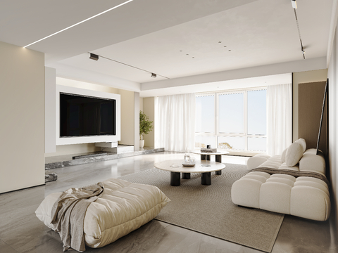 Modern minimalist living room