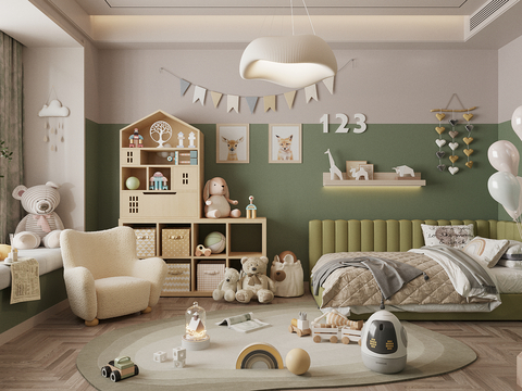 Modern kids Bedroom Children's Entertainment Room Toy Room