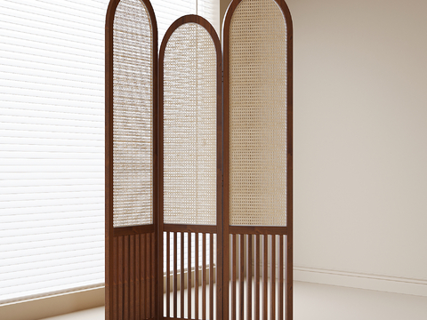 Mid-century Style folding screen partition