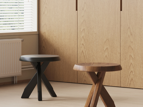 Cosmo modern stool solid wood stool