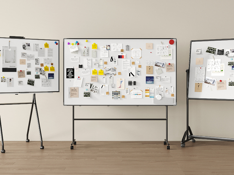 Modern WordPad Message Board Magnetic Whiteboard Mobile Kanban