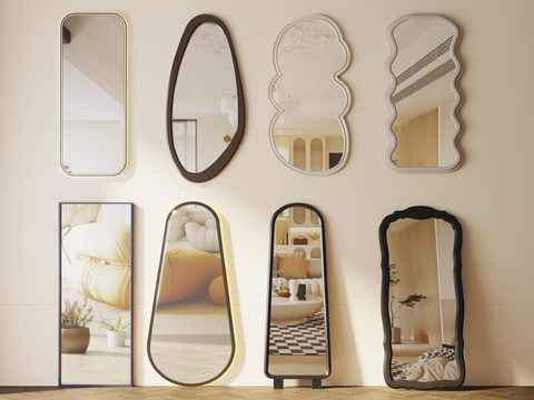 Mirror decorative mirror full-length mirror shaped mirror