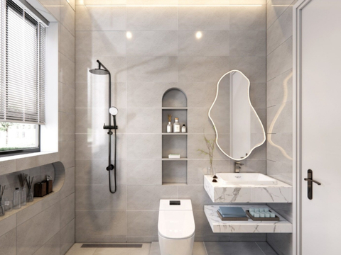 Modern Simple Toilet Shower Room Bathroom