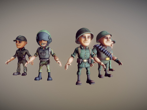 Cartoon Military Characters