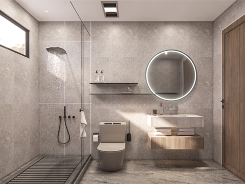 Modern Simple Toilet Shower Room Bathroom