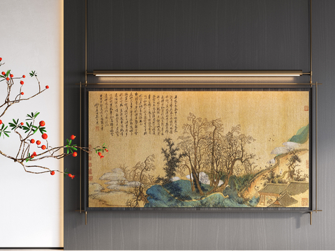 Neo-Chinese Style Decorative Painting Hanging Painting Light Painting Landscape Painting