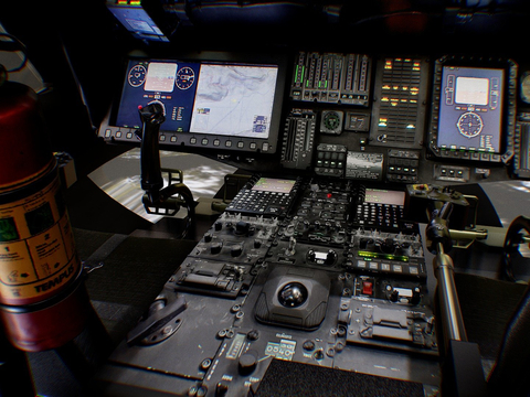 Blackhawk UH 60 cockpit