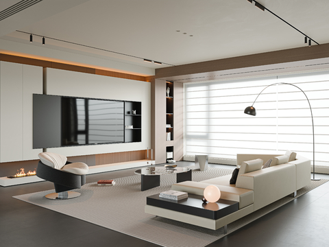 Modern Living Room Large Flat Floor Living Room