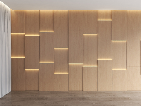 Solid wood Panel background three-dimensional Wall