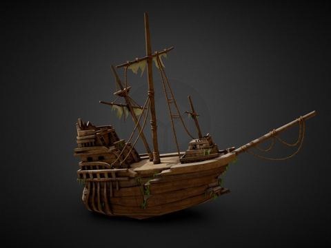 Sailing pirate ship