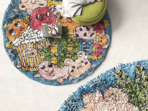 Modern children's round carpet