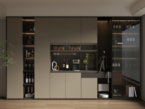 Modern Wine Cabinet Glass Wine Cabinet