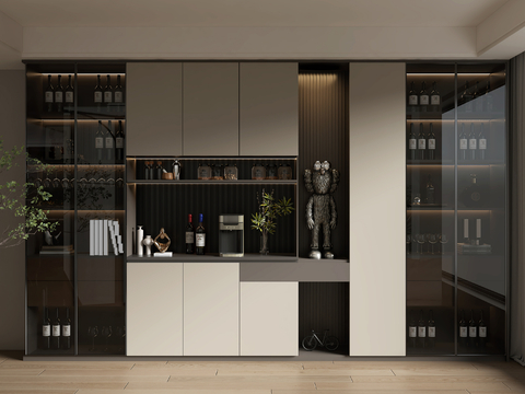 Modern Wine Cabinet Glass Wine Cabinet