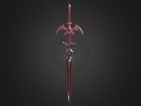 Red Sword Sci-Fi Sword Fantasy Sword