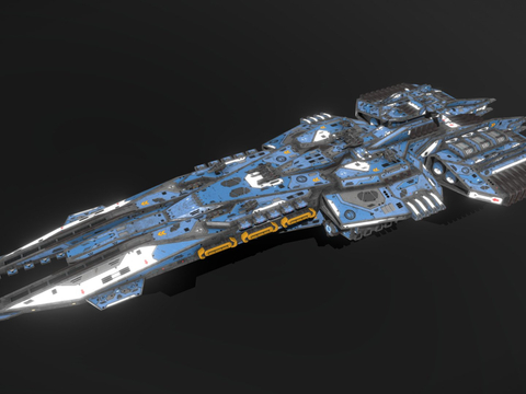 Sci-fi cruiser spaceship