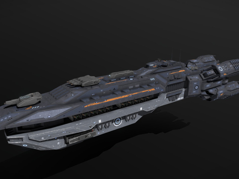 Science Fiction Light Cruiser Ocean Ship