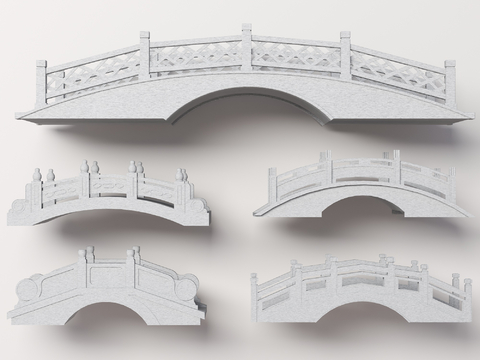 Chinese Arch Bridge Courtyard Bridge Walking Bridge Small Bridge