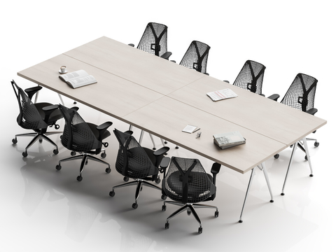 Modern Meeting Table and Chair Mesh Office Chair