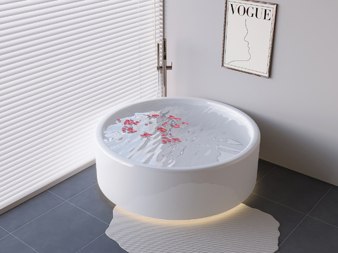 acrylic round bathtub