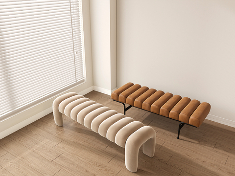 Modern footrest bed end stool