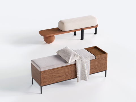 Modern footrest bed end stool