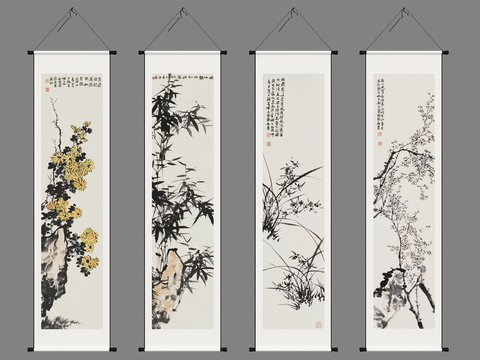 New Chinese-style decorative painting scroll painting